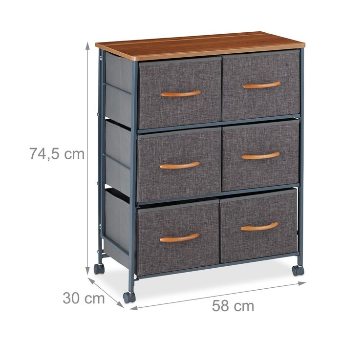 Шафа-тумбочка Relaxdays на колесах