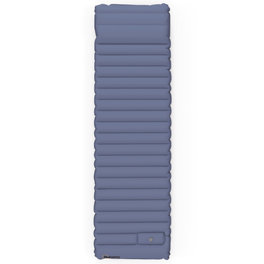 Водовідштовхувальний повітряний матрац Outsunny Camping Sleeping Mattress з сумкою для перенесення ножного насоса синій до 80 кг для активного відпочинку