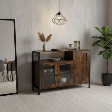 Кухонна шафка Relaxdays з скляними дверцятами