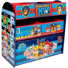Полиця для зберігання 3-ярусна шафа для зберігання Лапа Бірюзовий ящик для іграшок 6 тканинних коробок