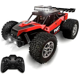 Радіокерований позашляховик Monster Truck 2.4GHz, 2 акумулятори, до 20 км/год, для хлопчиків та дівчаток від 6 років - модель 8836 (2025)