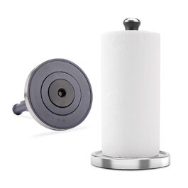 Тримач для паперових рушників KITCHENDAO на стільницю, стійкий сталевий диспенсер з поворотним механізмом та адгезивною основою, чорний