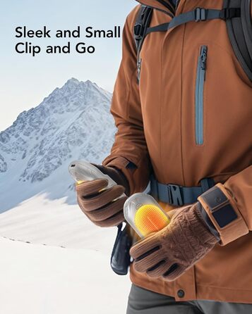 Портативні електричні грілки для рук 2 шт. 3000mAh, USB-C, 3 температурні режими (35-55°C), швидкий нагрів, для активного відпочинку, кемпінгу, подарунок, сріблясто-сірий M