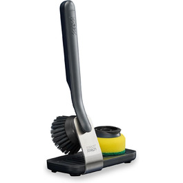 Набір для миття посуду Joseph Joseph SinkTech з підставкою з нержавіючої сталі, міцні щетинки, замінні насадки та підставка для насадок