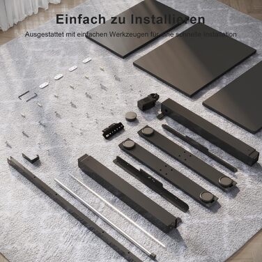 Регульований стіл, електричний, ергономічний, для дому та офісу, білий (150 x 60 см)