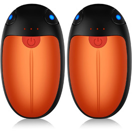 Електричні грілки для рук VTHW, набір 2 шт. - 20 годин тепла, USB, 3 температурні режими, для спорту та Raynaud's, помаранчевий