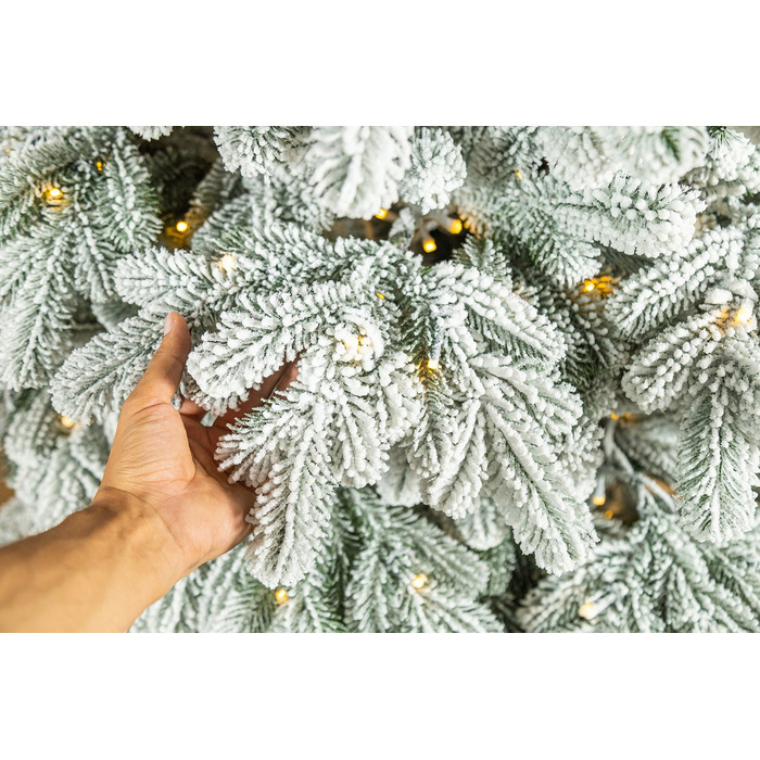 Ялинка лита 'Ковалівська' ЗАСНІЖЕНА LED (золотий - білий) 2,50м