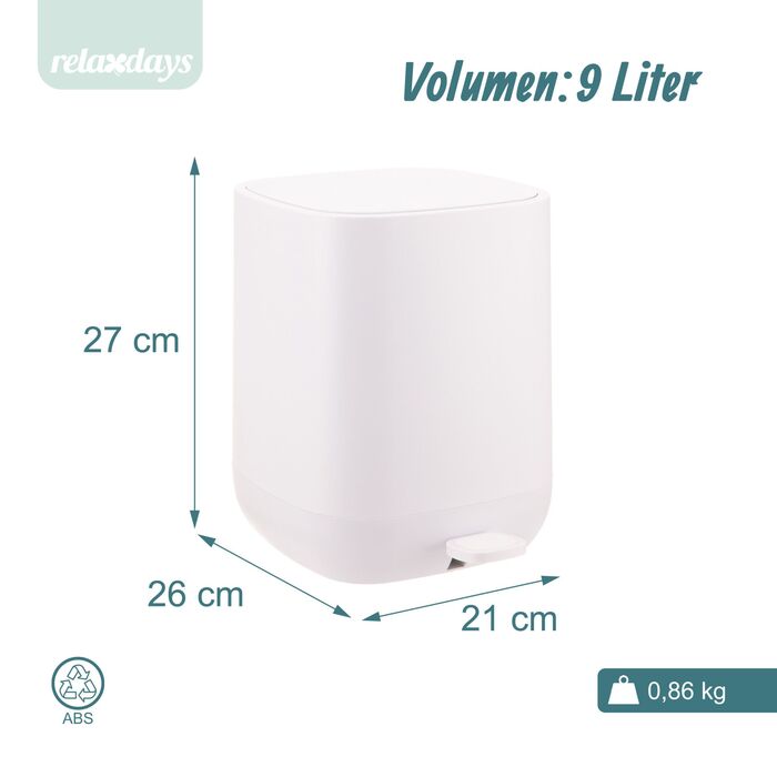 Відро для сміття Relaxdays, 9 літрів