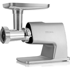 Електрична м'ясоподрібнювач ZEEGMA MOLEN MASTER 2500W з 3 дисками з нержавіючої сталі, насадка для ковбас та овочешкребкою, функція зворотного ходу, сенсорний дисплей