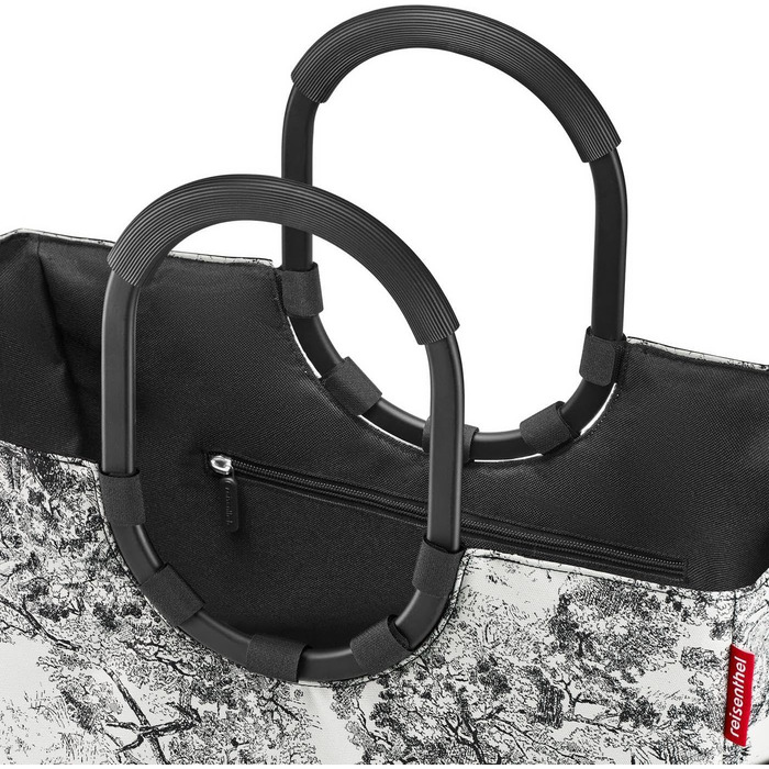 Сумка Reisenthel Loopshopper L – містка та стійка, з відділеннями з перероблених PET-пляшок, водонепроникна, сіра (Jacquard Grey)