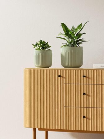 Набір горщиків для квітів LE TAUCI 3шт, кераміка, 21+17+14 см, з дренажними отворами