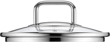 Набір кухонного посуду Silit Extra Cook: каструлі 16/20/24 см з кришкою, ковшик 16 см, мірна шкала, широке вушко, придатний для миття в посудомийній машині, з нержавіючої сталі Crominox