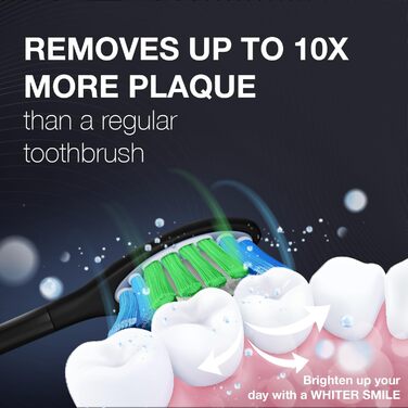 Електрична зубна щітка Wagner Stern VibroWave Plus з 4 насадками, IPX7, червона