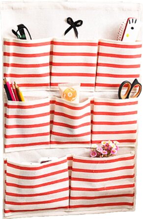 Підвісна сумка для зберігання в стінній шафі підвісна сумка для зберігання над дверима Сумка для зберігання тканинні настінні сумки для зберігання в спальні ванна кімната (червоний)