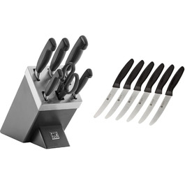 Набір ножів Zwilling Gourmet 7 предметів сірий, з самозаточкою, з нержавіючої сталі, Twin Grip, 12 см