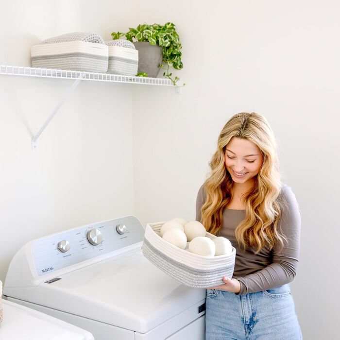 Кошики для полиці NaturalCozy прямокутні, 30 x 20,3 x 11,4 см, зелені, набір 3 шт.