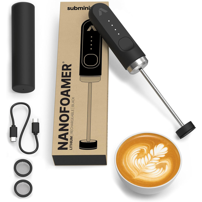 Мікропінний молочний піноутворювач Subminimal NanoFoamer Lithium - для капучино, лате, гарячого шоколаду