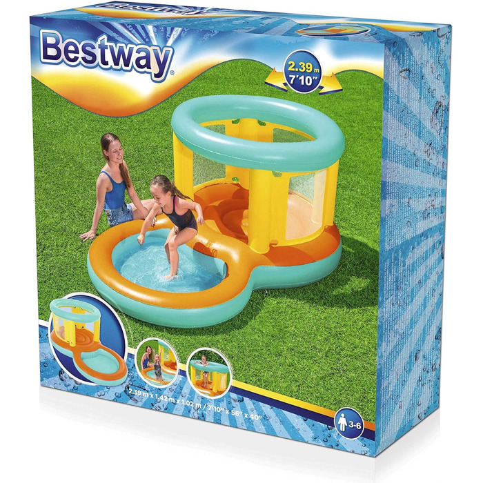 Дитячий басейн Bestway з надувним замком, 239 x 142 x 102 см