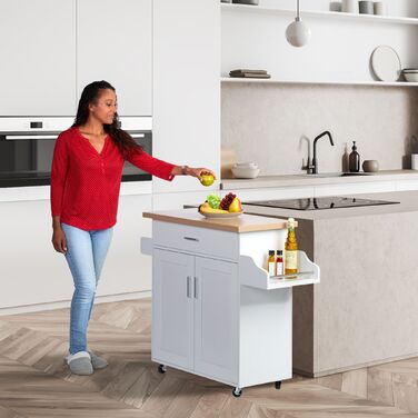 Візок кухонний Relaxdays з робочою поверхнею