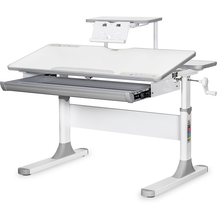 Дитячий стіл Mealux Edmonton Multicolor G з полицею S50 (арт. BD-610 W/MC + G+ S50 WG)