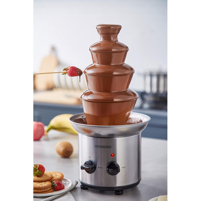 Шоколадний фонтан | 170 Вт | 1.25 кг | Якісний нержавіюча сталь | 4-рівневий | Термостійкий | Для дому та заходів