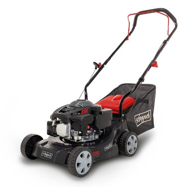 Бензиновий газонокосарка Scheppach MP132-40 - 3.3 PS, ширина 40 см, 3 положення висоти стрижки, кошик 35 л, легкий та компактний, великі колеса, Solo