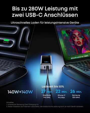 Power Bank Anker Prime 26250mAh: 3 порти, 300W, швидка зарядка, TSA-сертифікований, керування через додаток, для MacBook, iPhone та інших пристроїв