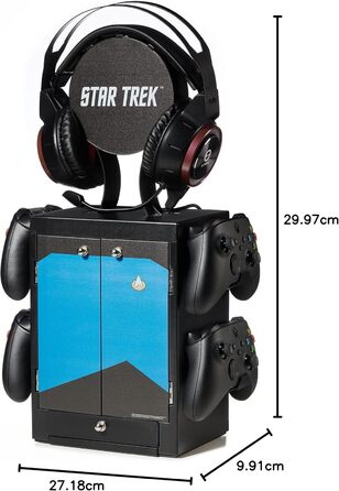Органайзер для ігрових аксесуарів Star Trek Blue від Numskull: підставка для контролера та навушників (PS5, Xbox Series X/S, Nintendo Switch)