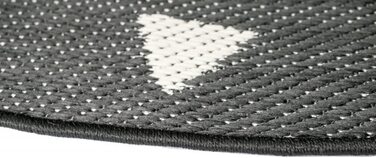 Килим-мрія килим для дитячої кімнати дитячий ігровий килимок 3D з ефектом хай-лоу чорний (200 см круглої форми, кремовий кінський чорний)