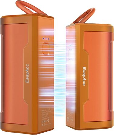 EasyAcc Портативний акумуляторний гріє рука, чорний - великий (помаранчевий)