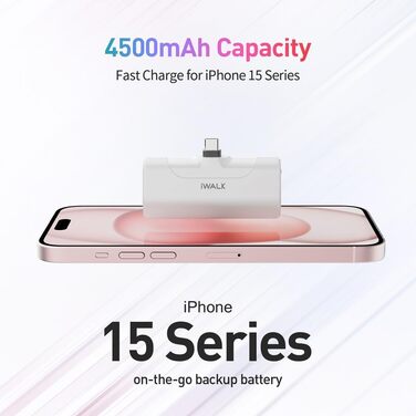 МАг, USB-C 20 Вт, швидка зарядка, сумісний з iPhone/Galaxy/Huawei, чорний, 4500