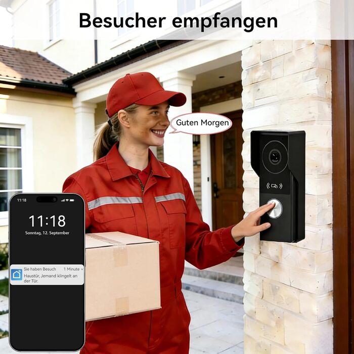 Відеодомофон WiFi з камерою та монітором 7