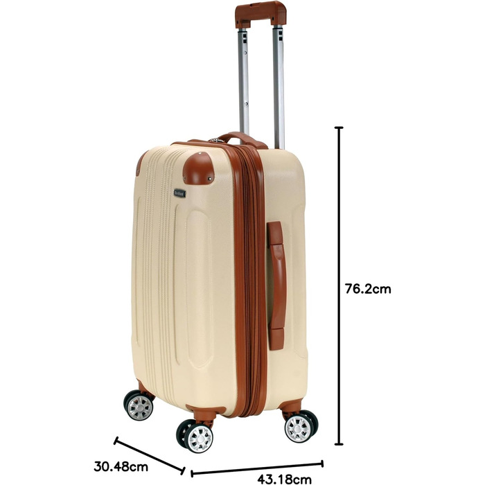 Набір валіз Rockland London Hartschalen 3шт (20/24/28 см), білий. Валізи з жорстким корпусом та колесами