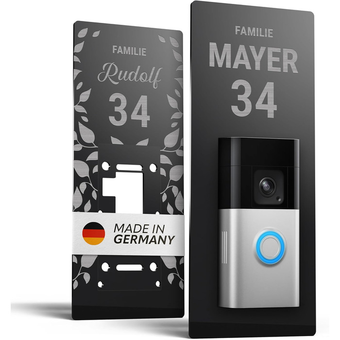 Персоналізоване дзвоник для Ring Doorbell 2, 3, 4 – акрилове табличко з іменем для поштової скриньки – табличка на двері з гравіюванням – прямокутна табличка для поштової скриньки