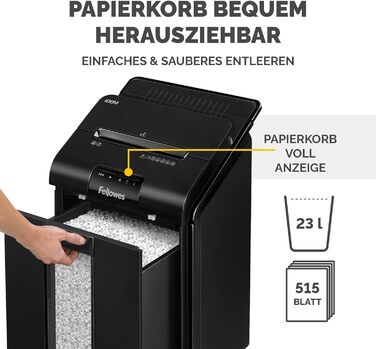 Fellowes Autofeed Aktenvernichter AutoMax 90M: Шредер для паперу з автоподачею, MiniCut (P4), 90 аркушів за 5 хвилин, 17 літрів