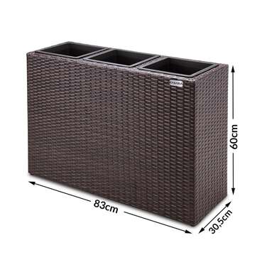 Горщик для квітів з поліротанга коричневий 83x30,5x60см