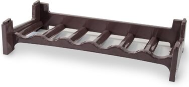 Стильна полиця для пляшок з міцного пластику мокко на 24 пляшки - полиця для вина, органайзер для пляшок