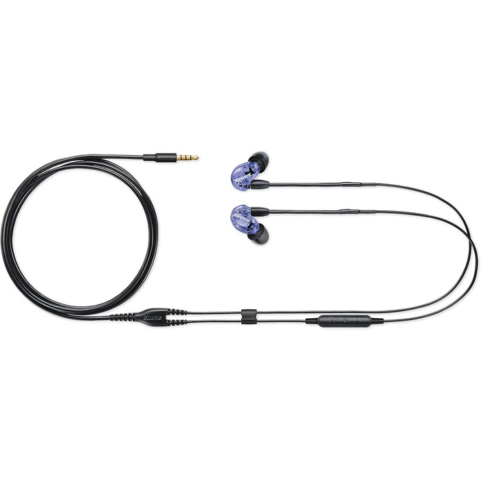 Навушники-вкладиші Shure SE215 Special Edition, знімний кабель, прозорий звук, фіолетовий