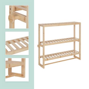 Поличка для ванної кімнати Relaxdays з тримачем для рушників