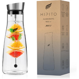 Скляна джезва Moritz 1,5 л з нержавіючої сталі та вставкою для фруктів - преміум якість