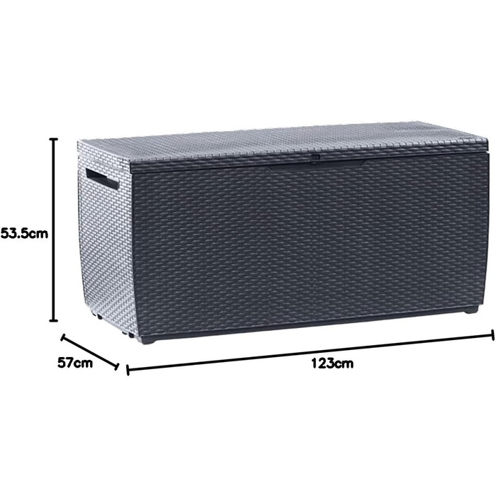Скриня для саду Keter Capri 305л, сіра - водонепроникна коробка для зберігання подушок, інструментів, іграшок