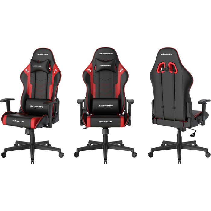 Крісло ігрове DXRacer PRINCE FD01 /N - Чорно-червоне, регульоване, ергономічне для офісу та дому
