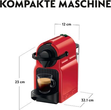 Кавомашина капсульна Nespresso Krups Inissia XN1005, білий колір, швидкий нагрів, 0.7 л