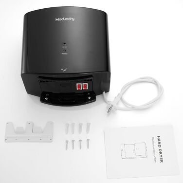 Автоматичний електричний сушар для рук настінний для дому та офісу, чорний