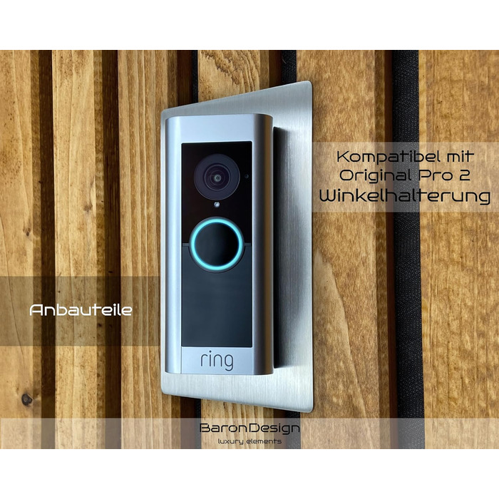 Накладки для Ring Video Doorbell Pro: нержавіюча сталь, аксесуари, кріплення, щиток, панель для кріплення на стіну, полірована сталь