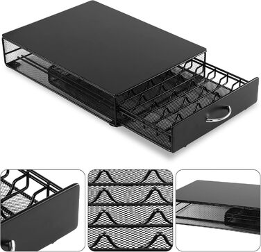Тримач для капсул кави сумісний з Tchibo Cafissimo, Nespresso Vertuo, K-fee, ALDI Expressi, Lavazza Kapseln. Універсальний органайзер для 40 капсул