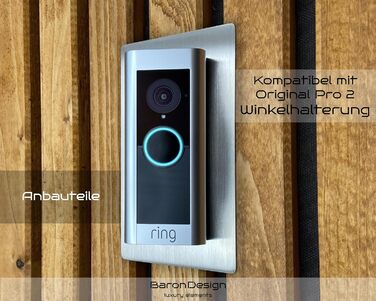 Накладки для Ring Video Doorbell Pro: нержавіюча сталь, аксесуари, кріплення, щиток, панель для кріплення на стіну, полірована сталь