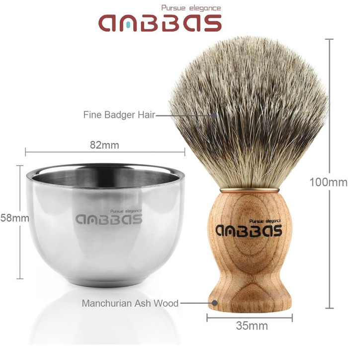 Чоловічий подарунковий набір Anbbas Щітка для гоління Борсук Мило для гоління