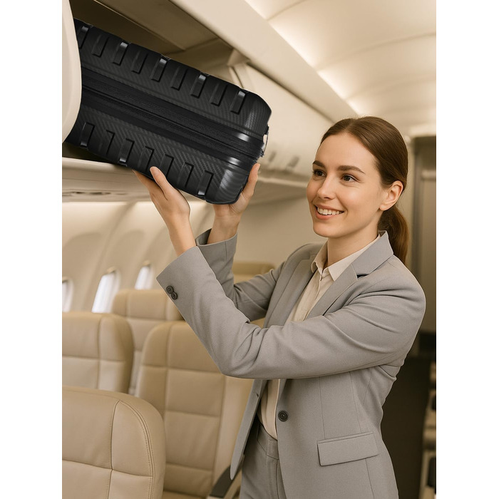 Набір валіз Smartbox Hartschalen Edition 01: 3 валізи, розширюються, з TSA-замком та відділенням для ноутбука (Чорний)