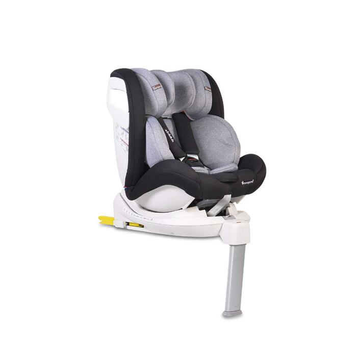 Дитяче автокрісло Cangaroo Admiral ISOFIX Group 0/1/2/3 (0-36 кг) поворотне регульоване, коліртемно-сірий